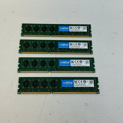 Lots Of 4 Crucial 32GB (4x8GB) RAM DDR3 1600MHz CT102464BD160B M16FN