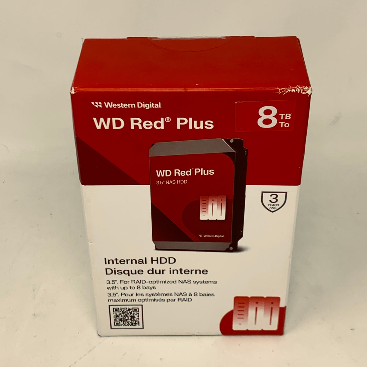 New Western Digital WD 3.5" WD Red Plus 8TB SATA III 6Gbps HDD WD80EFPX-SPC4ZN0