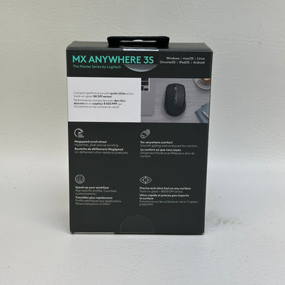 New Logitech MX Anywhere 3S 910-006925 Wireless Mouse Black