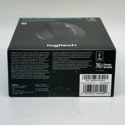 New Logitech MX Anywhere 3S 910-006925 Wireless Mouse Black