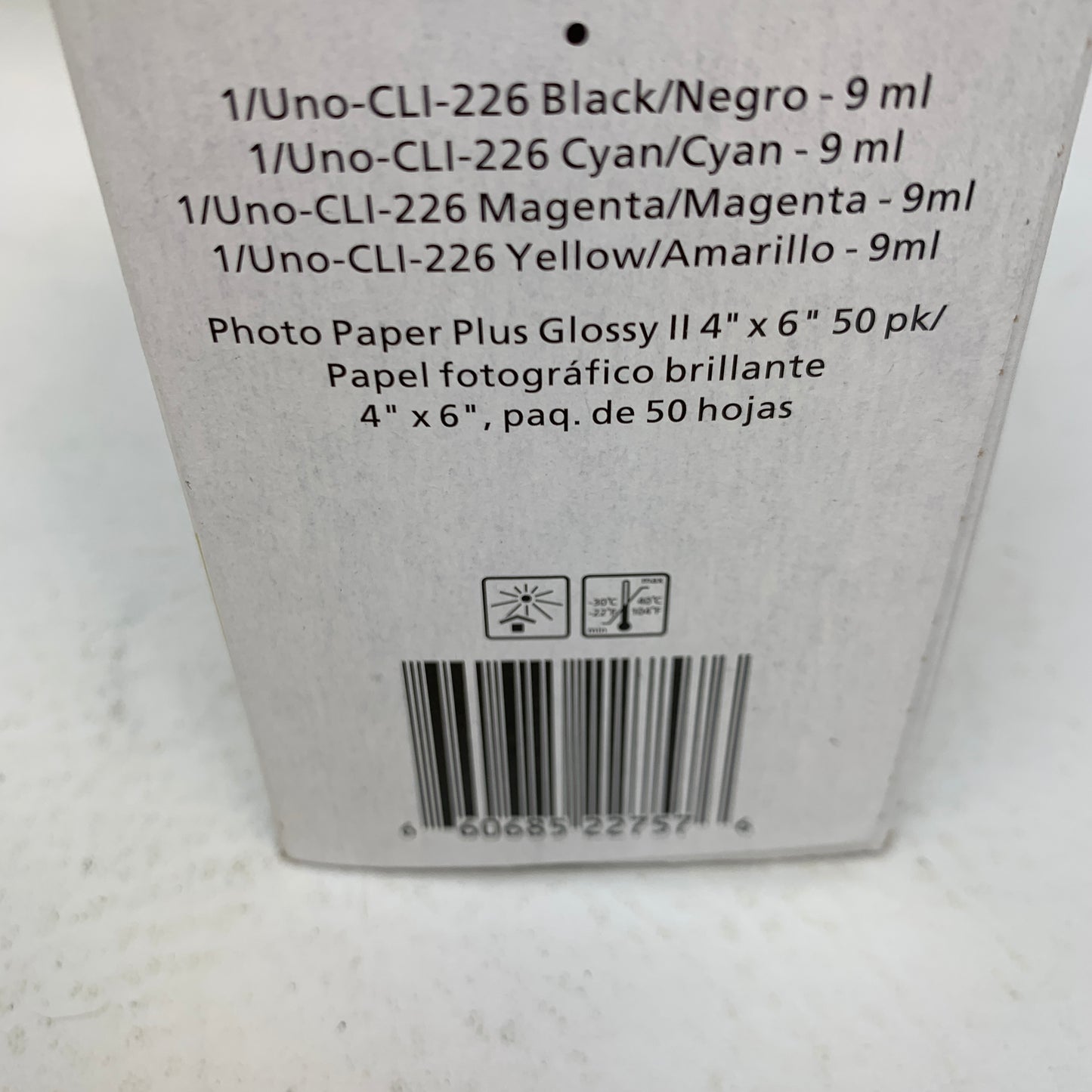 New Canon CLI-226 Genuine Ink Combo Pack 4-Color BK/C/M/Y & 50 Sheets Photo Paper