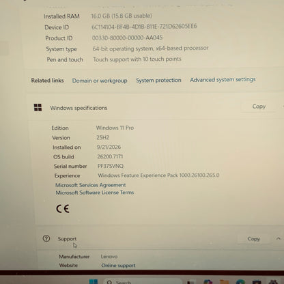 Lenovo ThinkPad P15s Gen 1 O80AHOCD 15.6" i7-10510U 2.3GHz 16GB RAM 512GB SSD 
