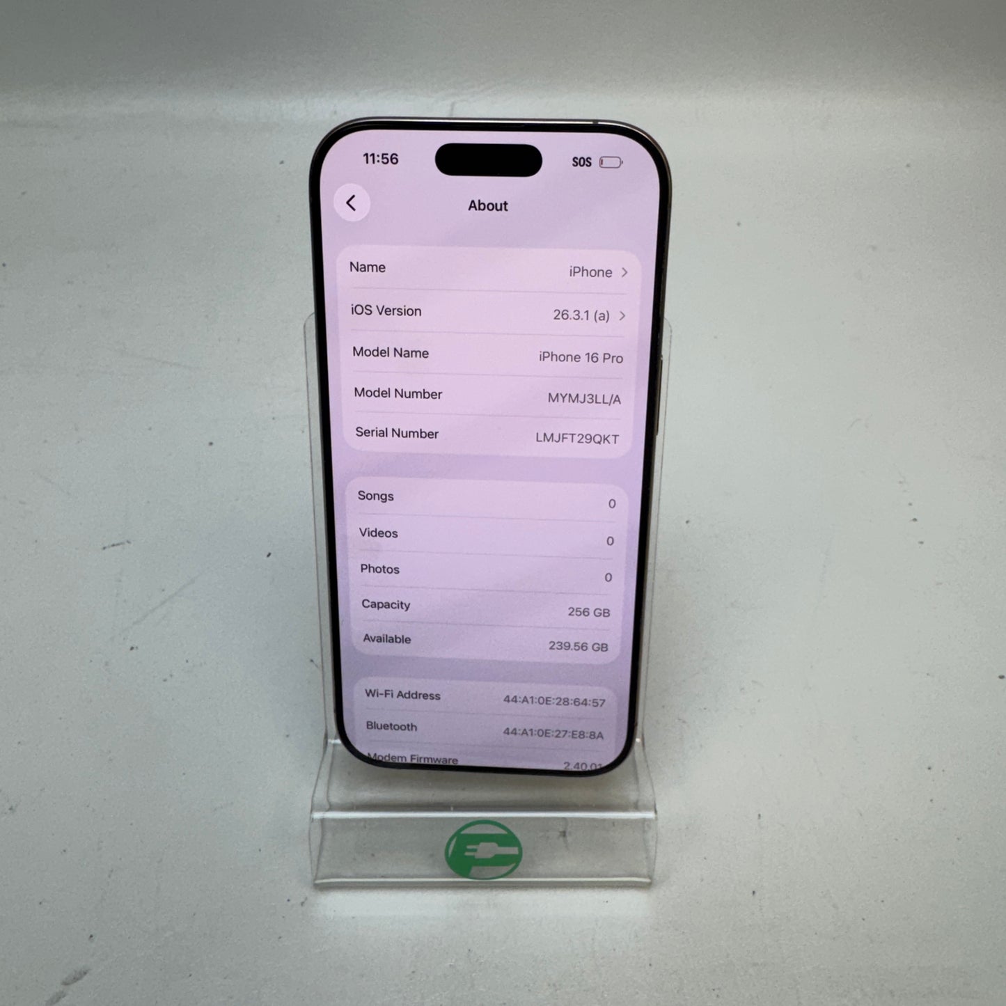 Factory Unlocked Apple iPhone 16 Pro 256GB Desert Titanium MYMJ3LL/A