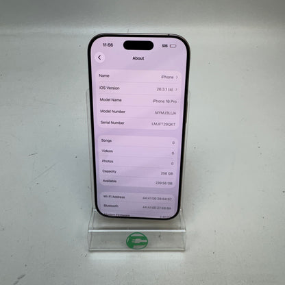 Factory Unlocked Apple iPhone 16 Pro 256GB Desert Titanium MYMJ3LL/A