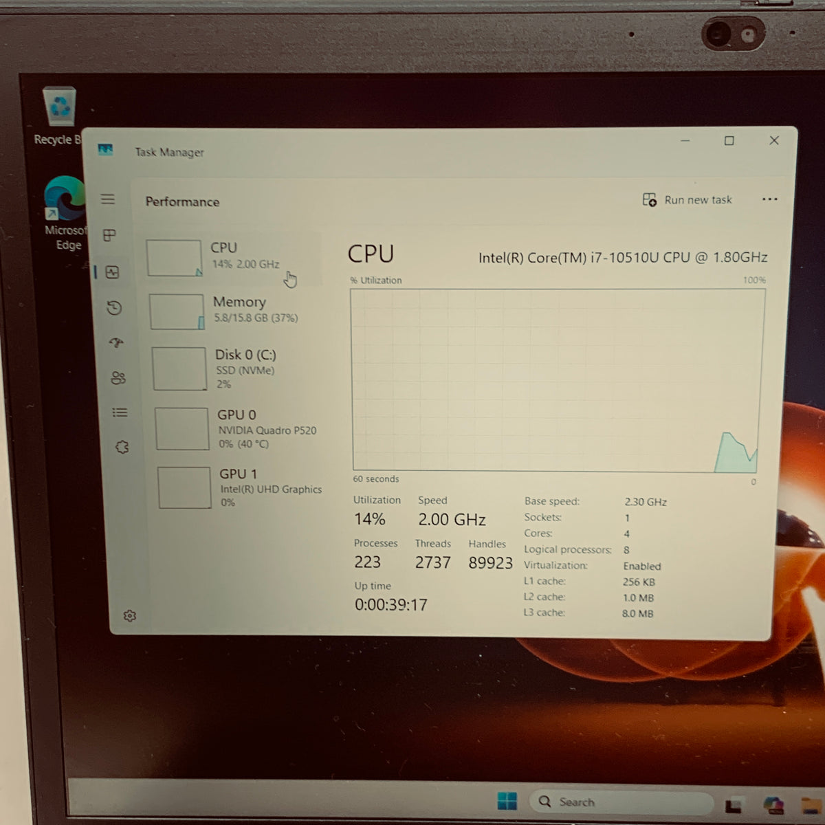 Lenovo ThinkPad P15s Gen 1 O80AHOCD 15.6" i7-10510U 2.3GHz 16GB RAM 512GB SSD 