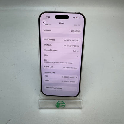 Factory Unlocked Apple iPhone 16 Pro 256GB Desert Titanium MYMJ3LL/A