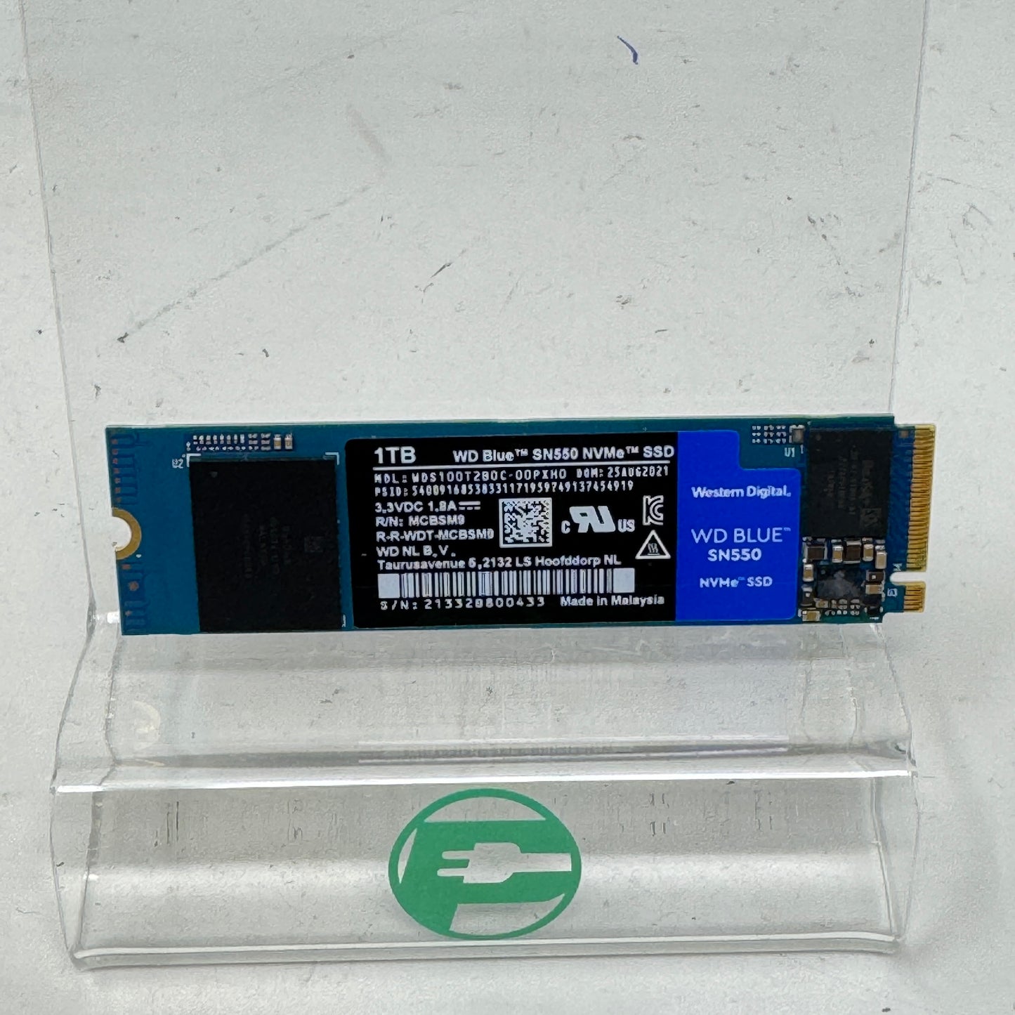 WD Blue SN550 1TB NVMe M.2 2280 PCIe Gen3 x4 Internal SSD WDS100T2B0C