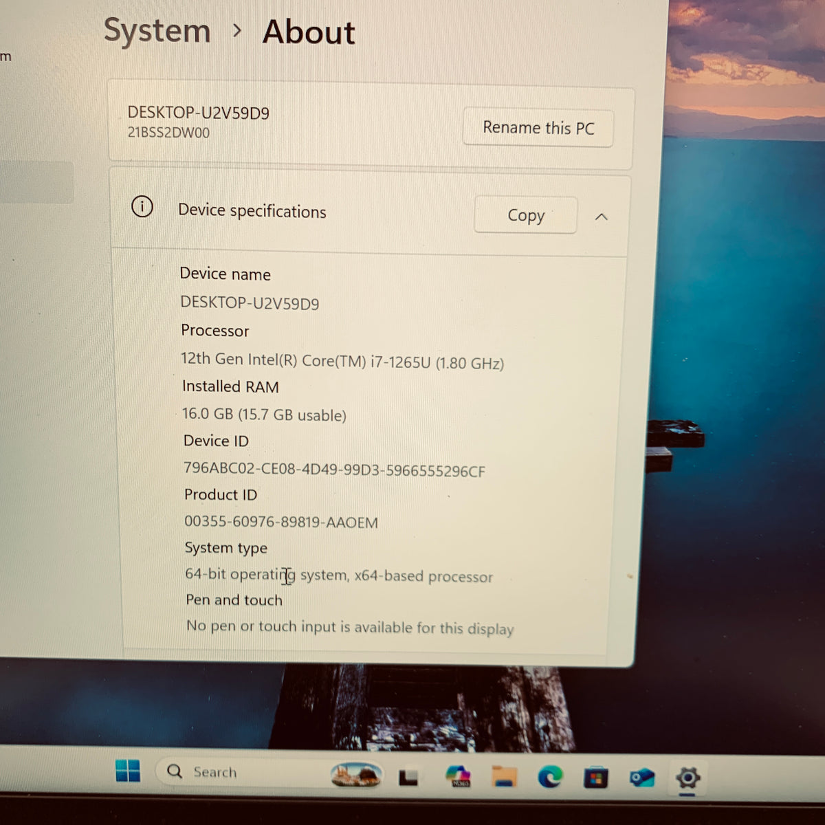 Lenovo ThinkPad T14 Gen 3 U2V59D9 14" i7-1265U 1.8GHz 16GB RAM 1TB SSD
