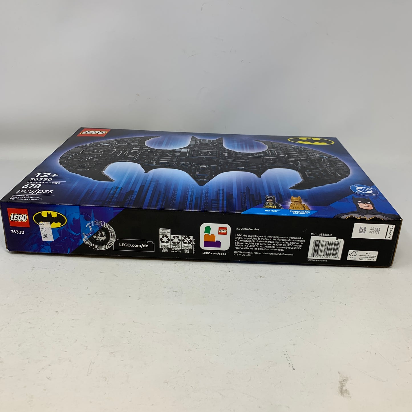 New Lego DC Batman Logo 76330 20th Anniversary Building Set 678 Pcs