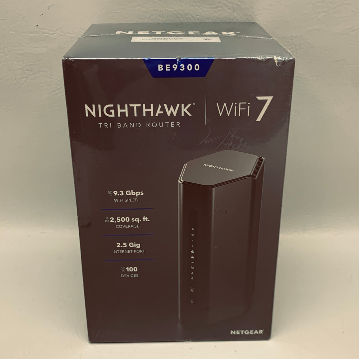 New NETGEAR Nighthawk BE9300 WiFi 7 Tri-Band Router BE9300-1AZPAS Black