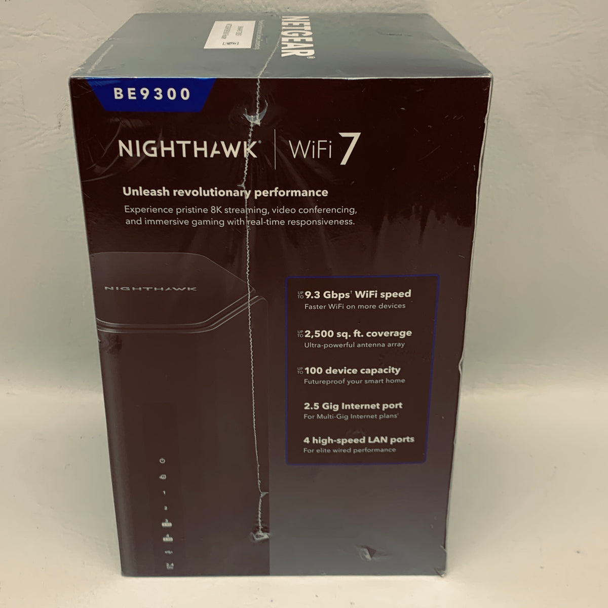New NETGEAR Nighthawk BE9300 WiFi 7 Tri-Band Router BE9300-1AZPAS Black