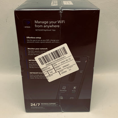 New NETGEAR Nighthawk BE9300 WiFi 7 Tri-Band Router BE9300-1AZPAS Black