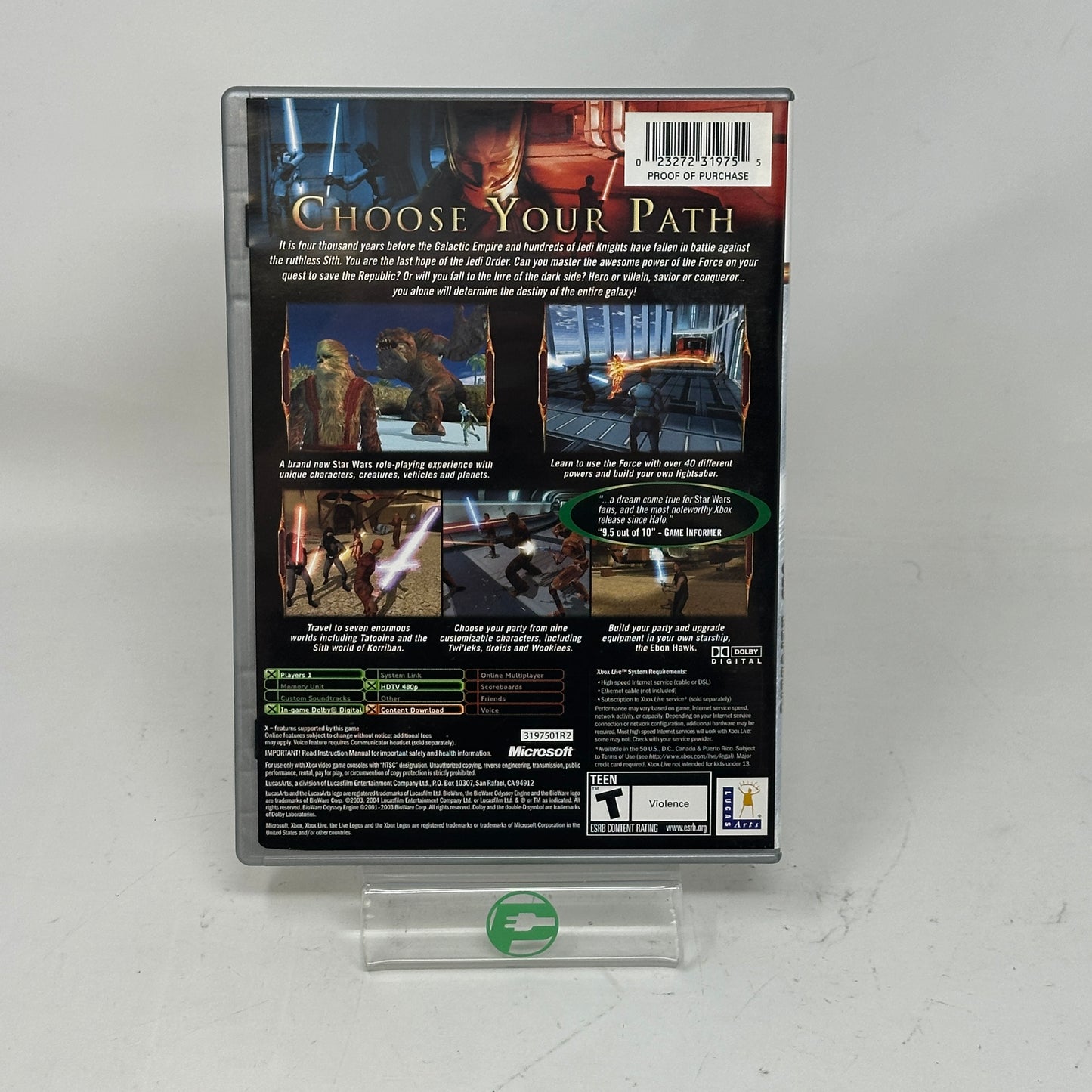 Star Wars Knights of the Old Republic (Microsoft Xbox, 2003)
