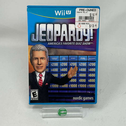 Jeopardy! Nordic Games Variant Nintendo Wii U Game Complete CIB Authentic