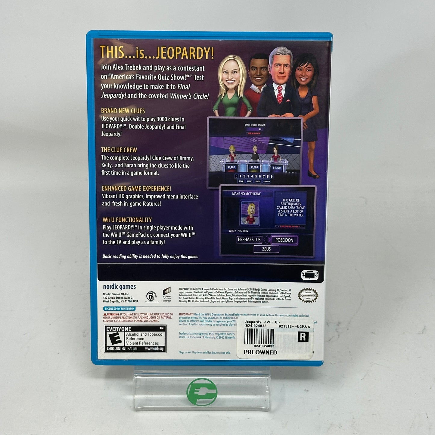 Jeopardy! Nordic Games Variant Nintendo Wii U Game Complete CIB Tested Authentic