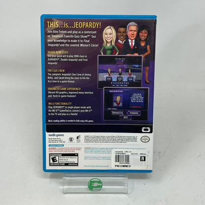 Jeopardy! Nordic Games Variant Nintendo Wii U Game Complete CIB Tested Authentic