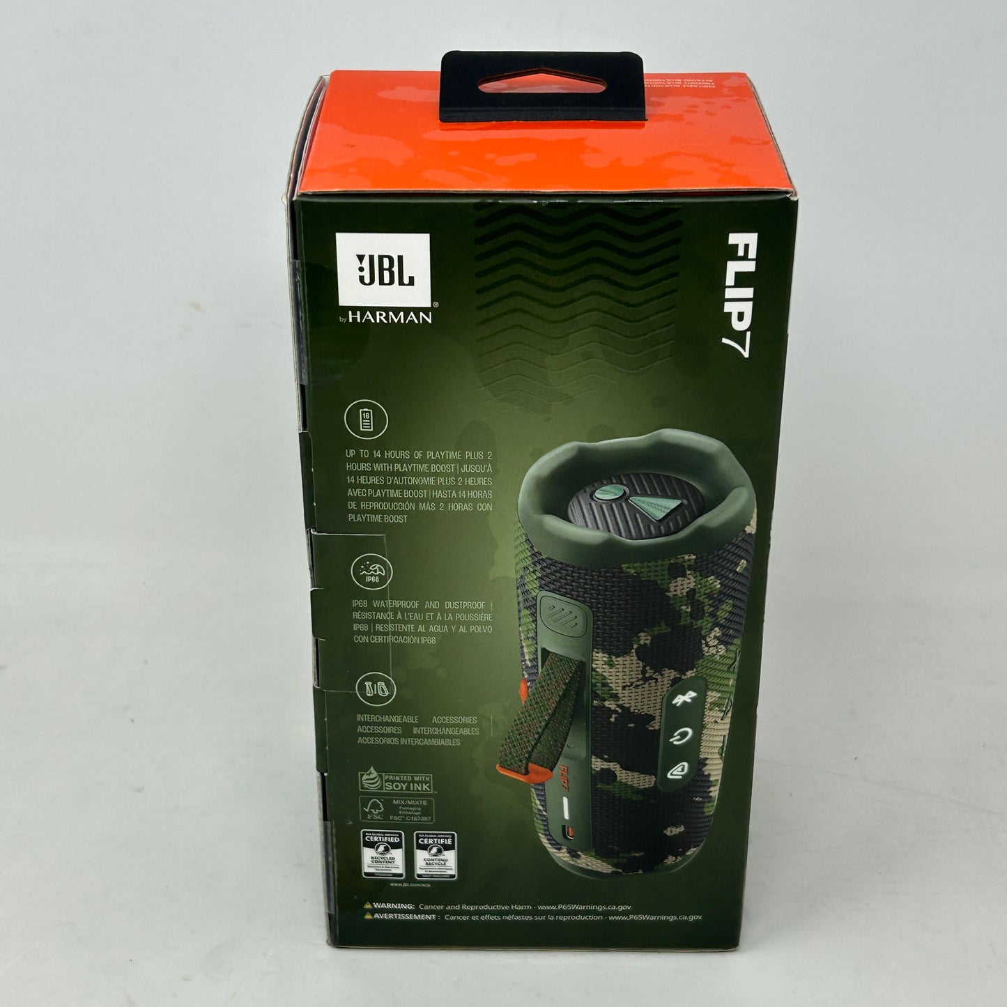 New JBL Flip 7 Portable Bluetooth Party Speaker Camo JBLFLIP7SQUADAM