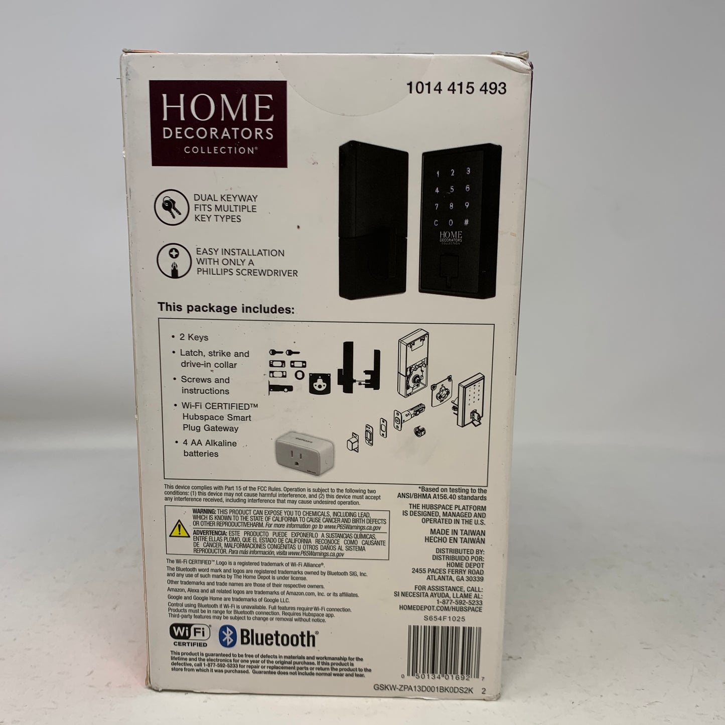 New Home Decorators Collection Smart Touchscreen Wi-Fi Deadbolt