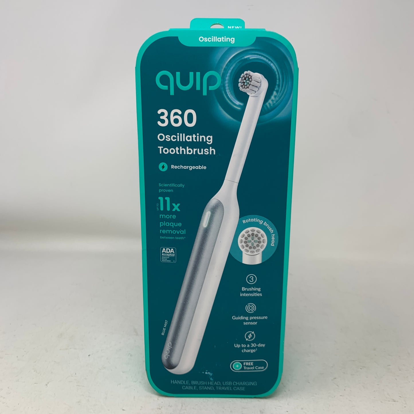 New Quip 360 Oscillating Rechargeable Electric Toothbrush 93462936 White
