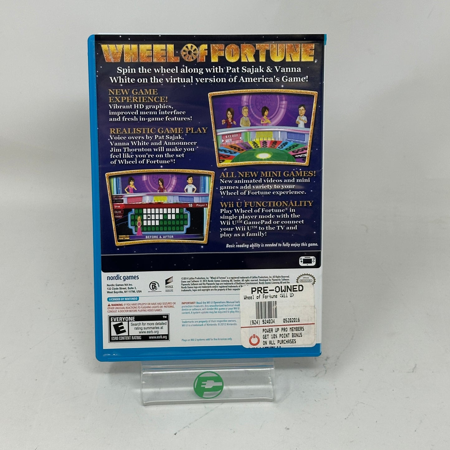 Wheel of Fortune Nordic Games Nintendo Wii U Complete CIB Tested Video Game