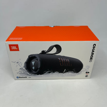 New JBL Charge 6 Portable Wireless Bluetooth Speaker Black JBLCHARGE6BLKAM