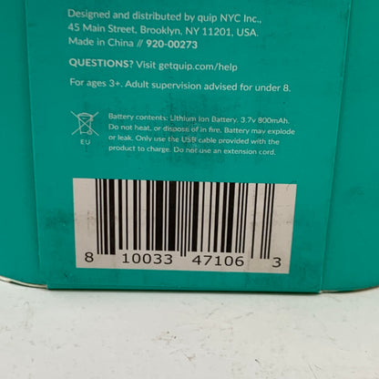 New Quip 360 Oscillating Rechargeable Electric Toothbrush 93462936 White