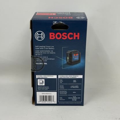 Bosch GLL50-20GL 65 Ft Green Beam Self-Leveling Cross-Line Laser Level Dual Power