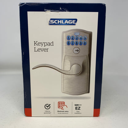 New Schlage FBE365 V Cam 619 ACC Sat Nick Keypad Entry Deadbolt  901159