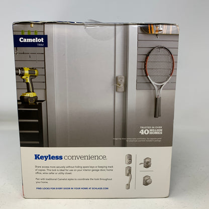 New Schlage FBE365 V Cam 619 ACC Sat Nick Keypad Entry Deadbolt  901159