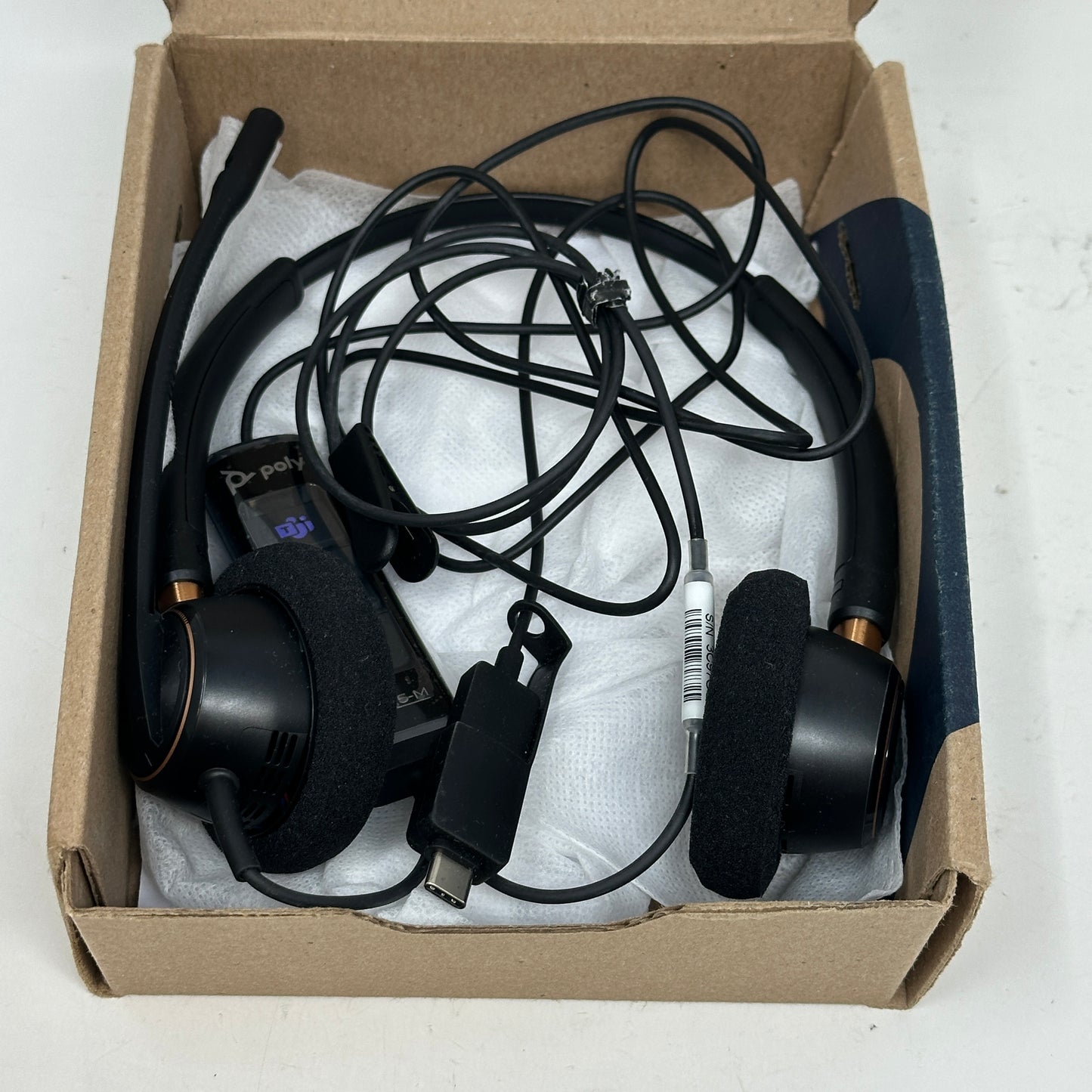 Poly EP525-M Wired Stereo USB On-Ear Headset Black 783R2AA