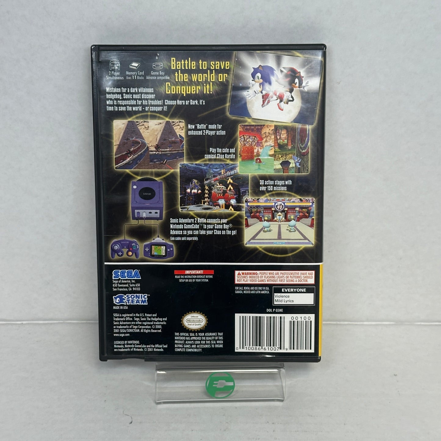 Sonic Adventure 2 Battle Nintendo GameCube 2002 Tested Complete CIB