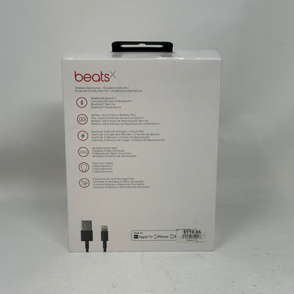 New Beats  Dr. Dre BeatsX Wireless In-Ear Bluetooth Headphones Black MTH52LL/A