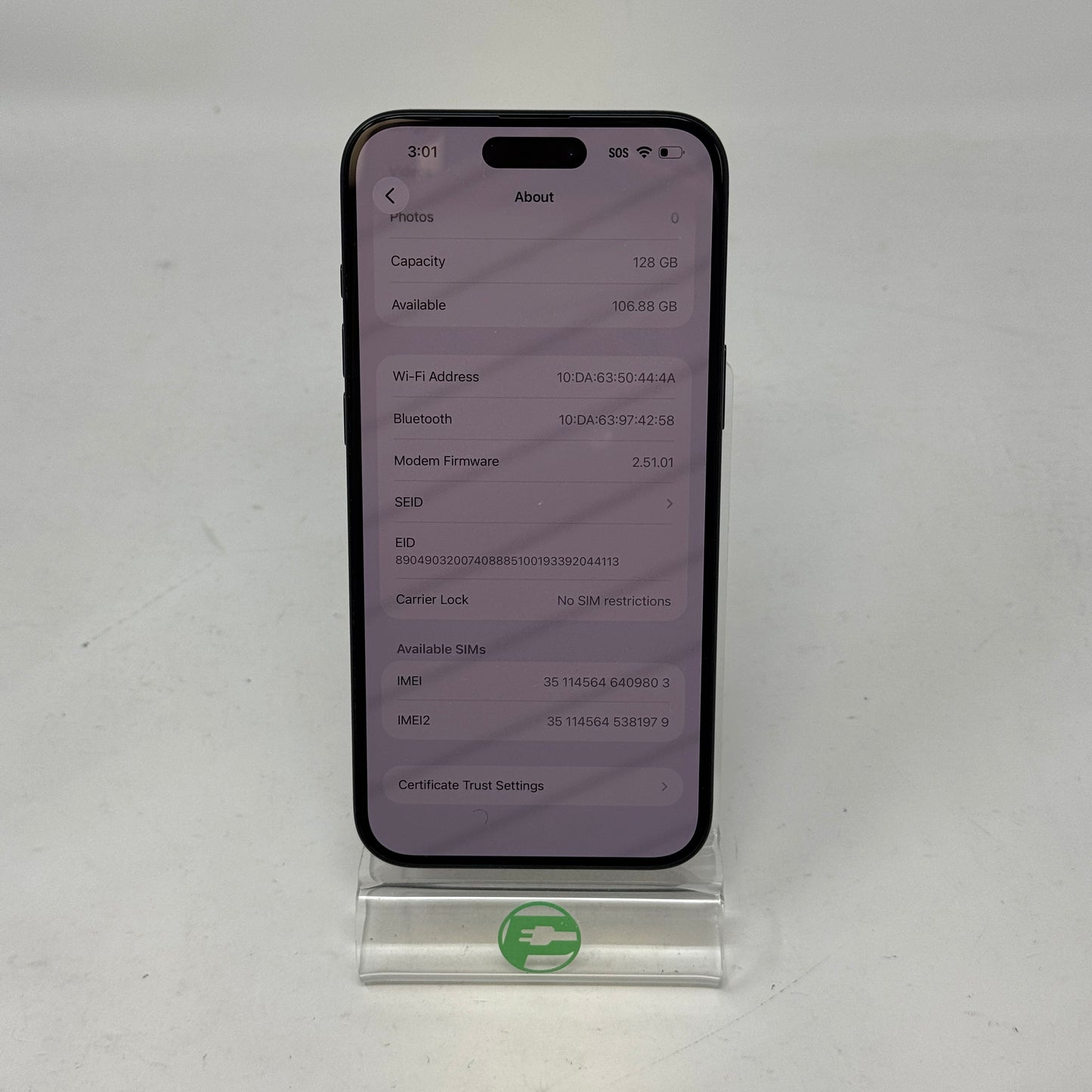 Factory Unlocked Apple iPhone 16 Plus 128GB Black MXUT3LL/A