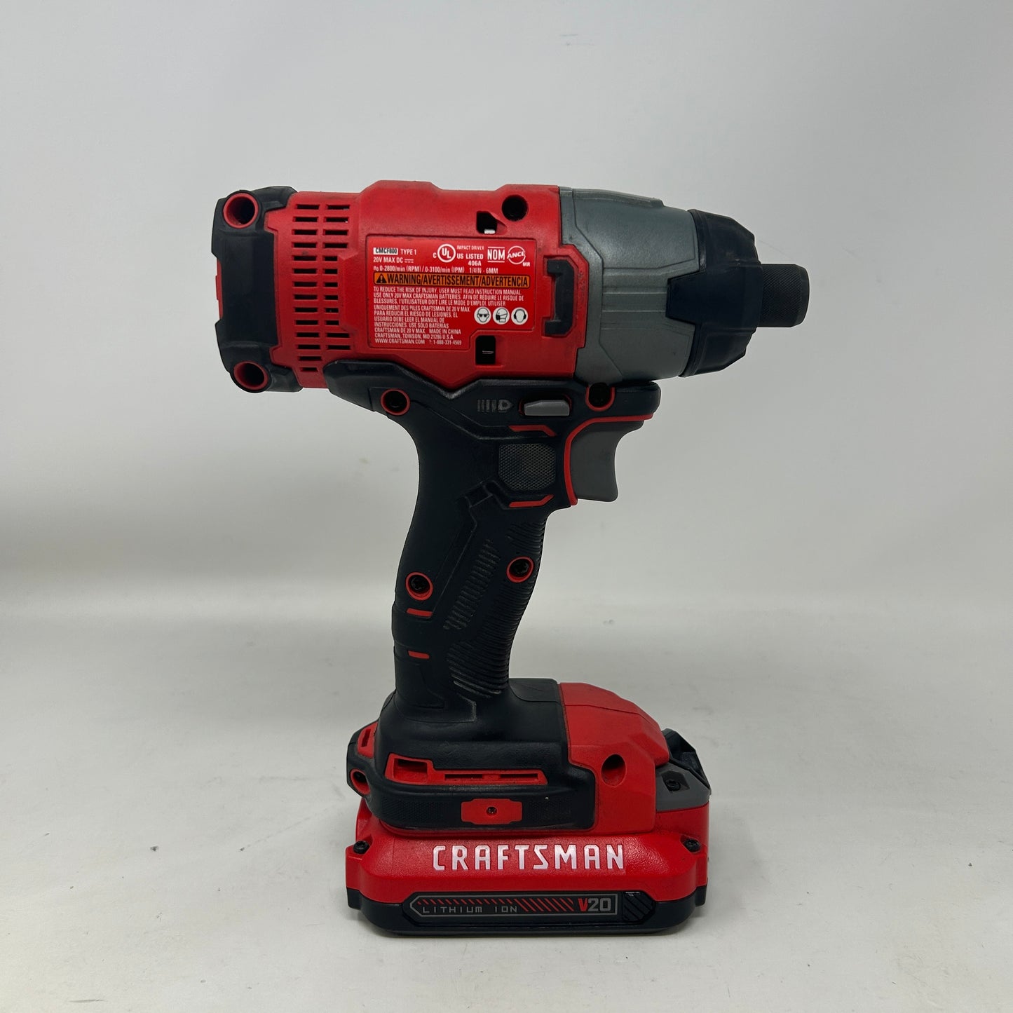 Craftsman 20V Cordless 1/4 Inch Impact Driver CMCF800