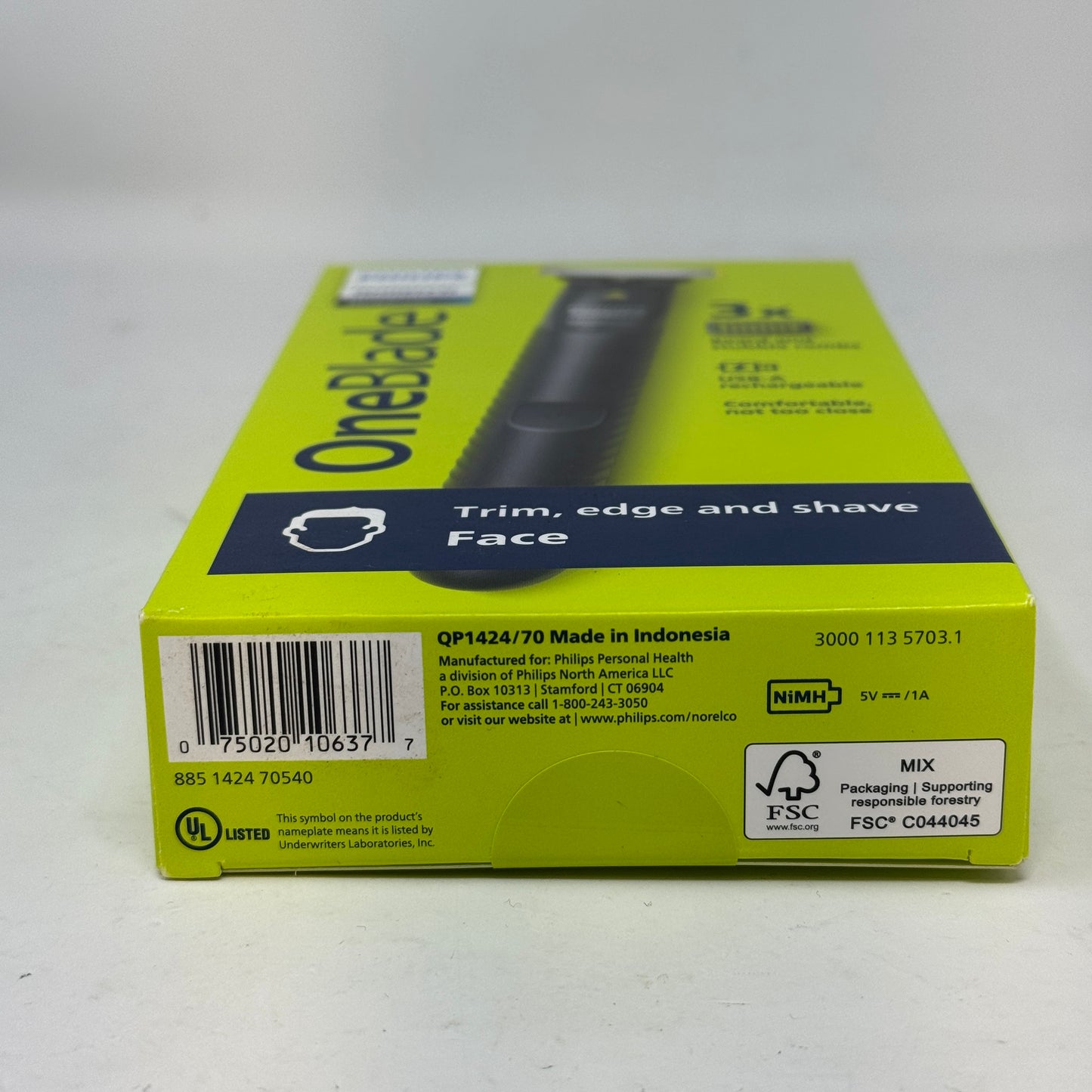 New Philips Norelco OneBlade Face Electric Razor QP1424/70