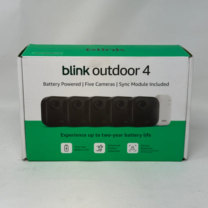 New Blink Outdoor 4 Smart Wireless Security Camera System  B0B1N5782V