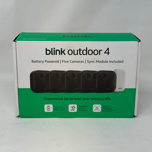 New Blink Outdoor 4 Smart Wireless Security Camera System  B0B1N5782V