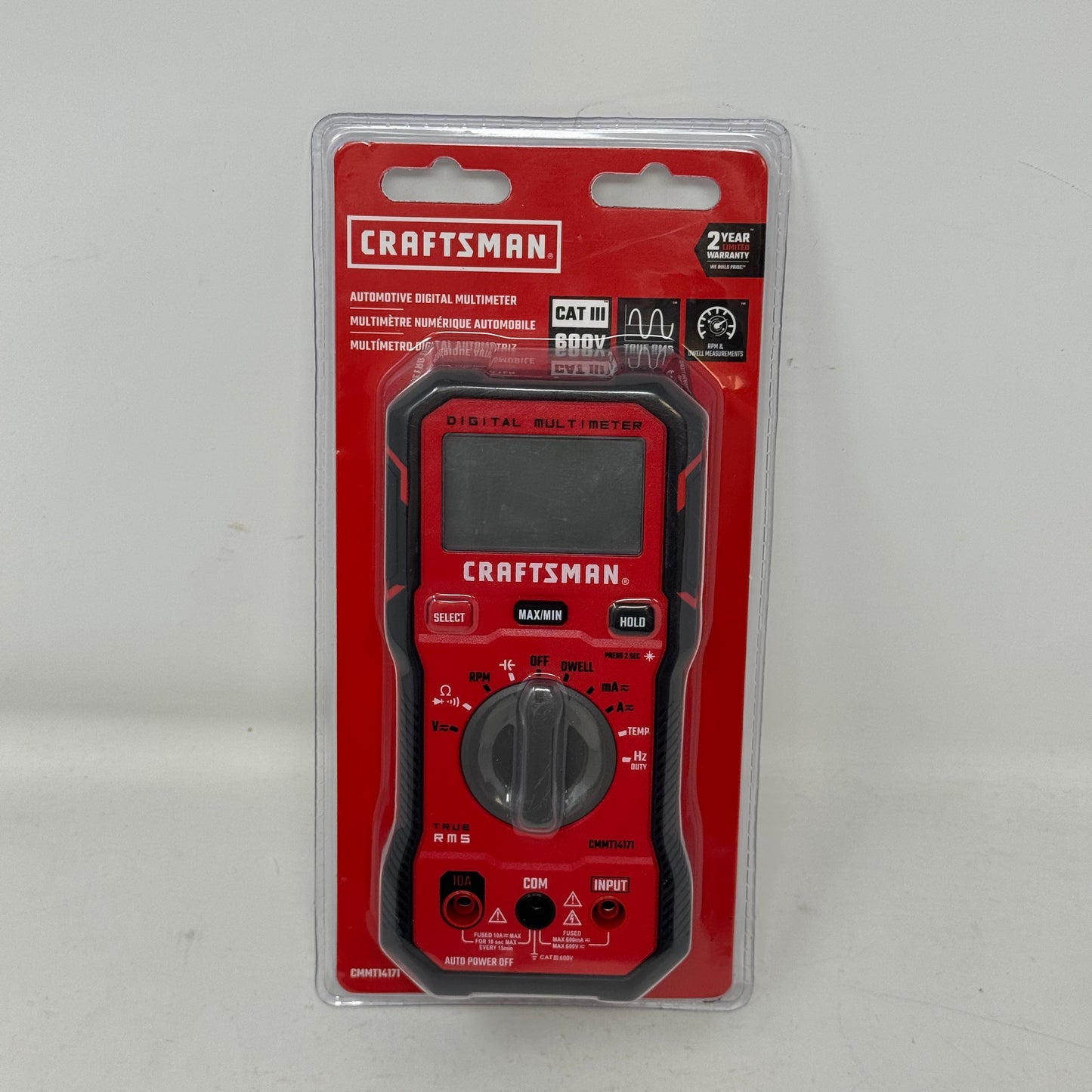 New Craftsman CMMT14171 Automotive Digital Multimeter 600V True RMS