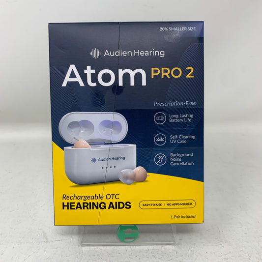 New Audien Atom Pro 2 Wireless Rechargeable Hearing Aids