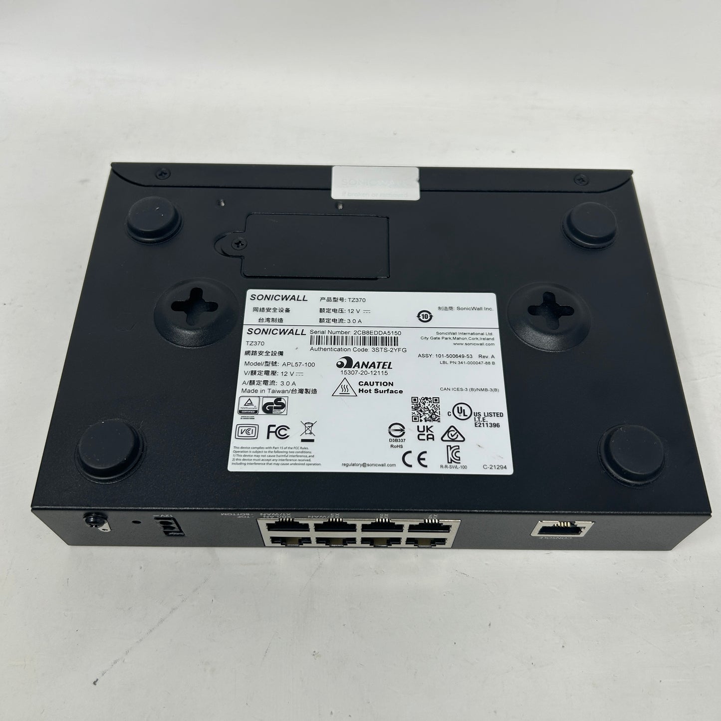 Sonicwall TZ370 Network Security Firewall APL57-100