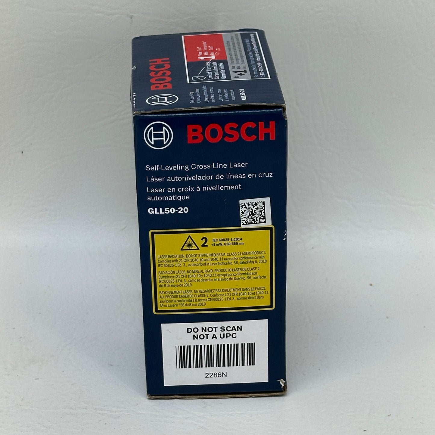 New Bosch GLL50-20 50ft Self-Leveling Cross-Line Laser Level IP55 Red Beam