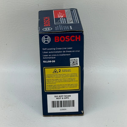 New Bosch GLL50-20 50ft Self-Leveling Cross-Line Laser Level IP55 Red Beam