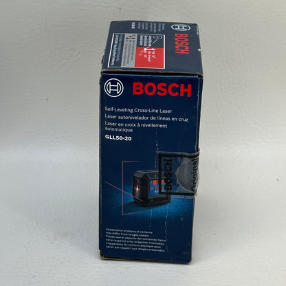 New Bosch GLL50-20 50ft Self-Leveling Cross-Line Laser Level IP55 Red Beam