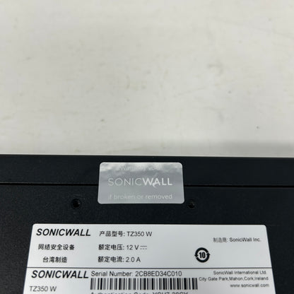 Sonicwall TZ350 W Security VPN Firewall
