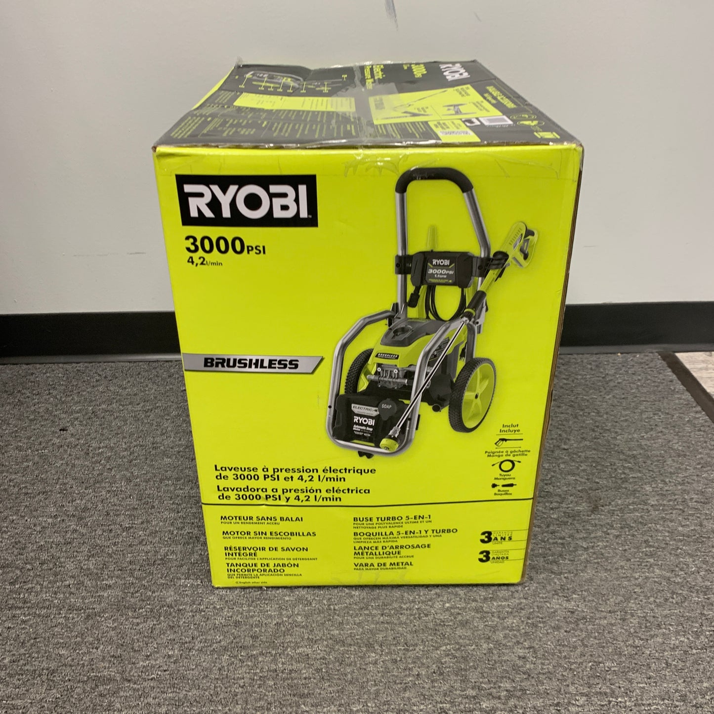 New Ryobi 3000 PSI 1.1 GPM Electric Pressure Washer RY143011 