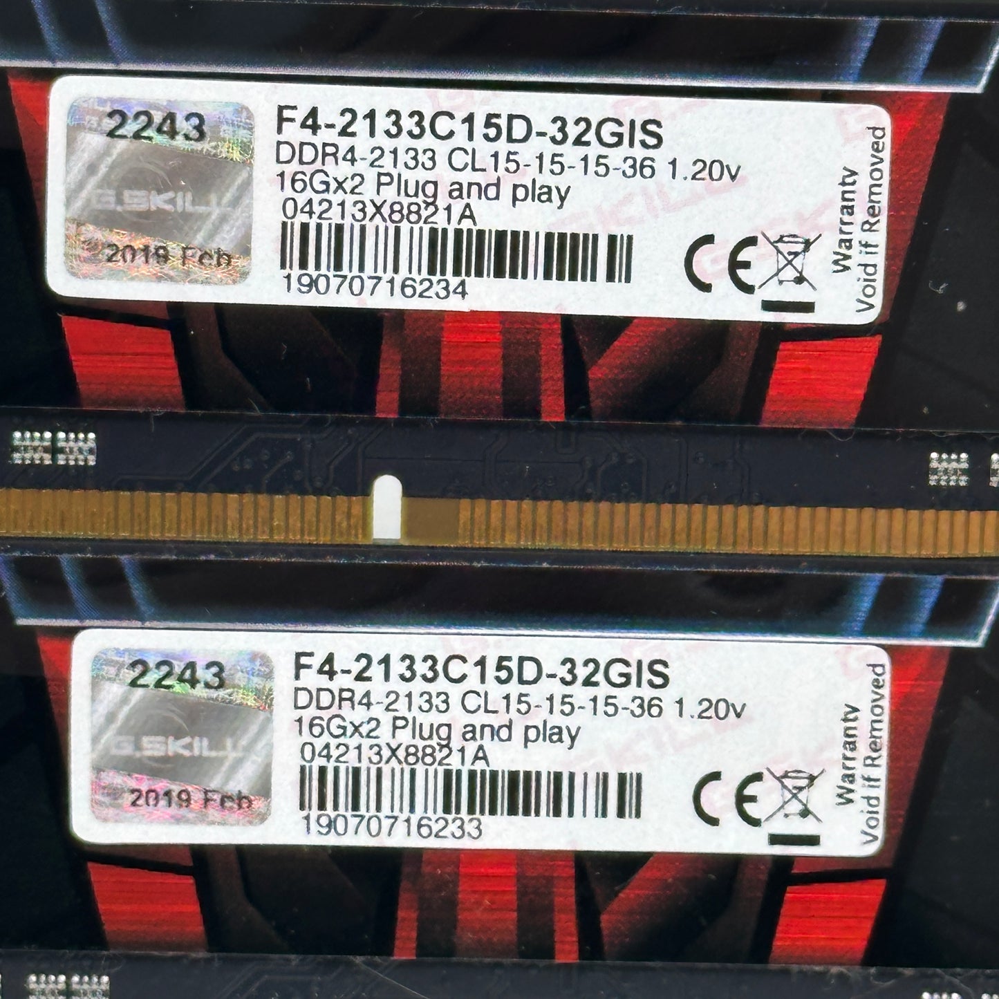 G.Skill Aegis 32GB (2x16GB) RAM DDR4 2133MHz F4-2133C15D-32GIS