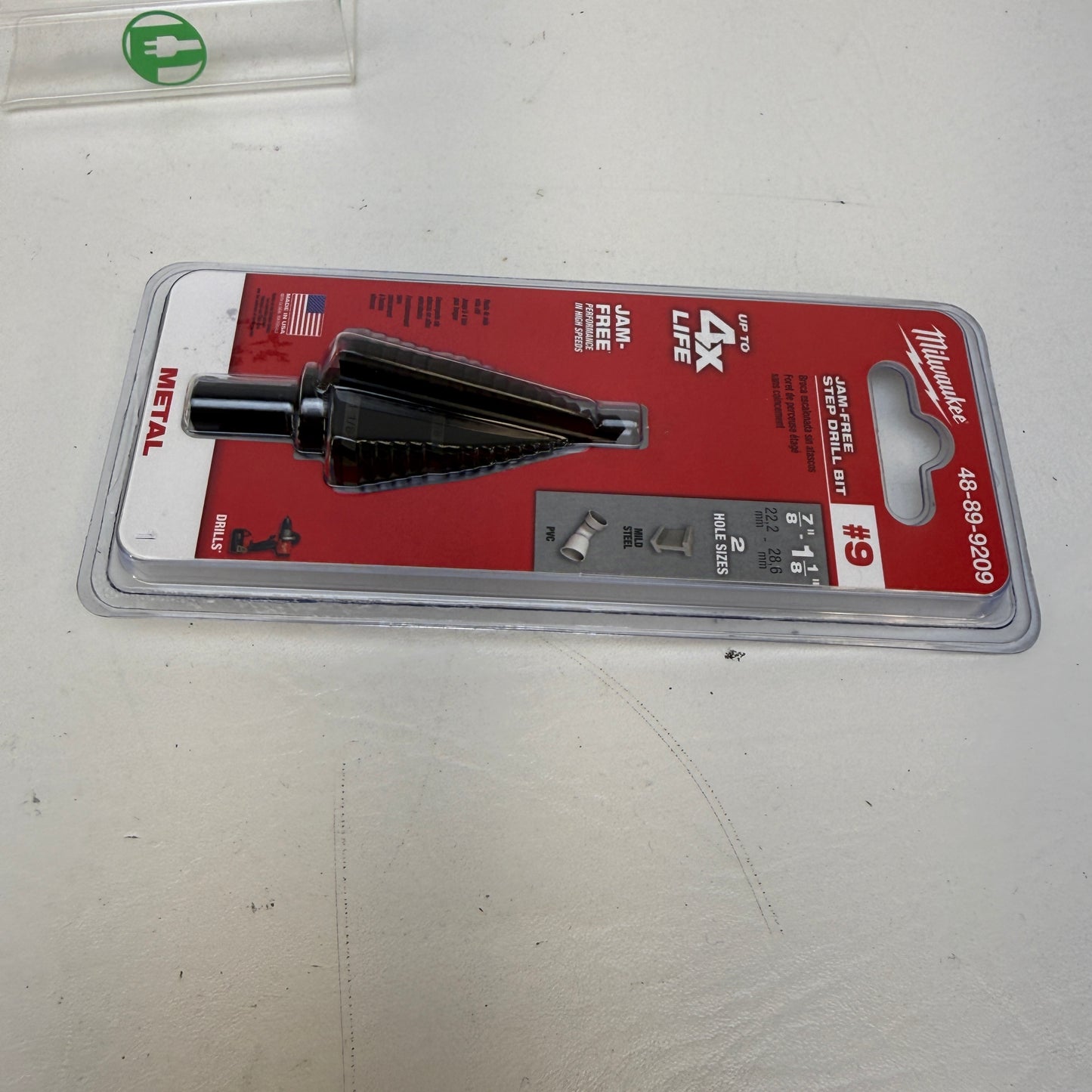 New Milwaukee 48-89-9209 Jam-Free Step Drill Bit