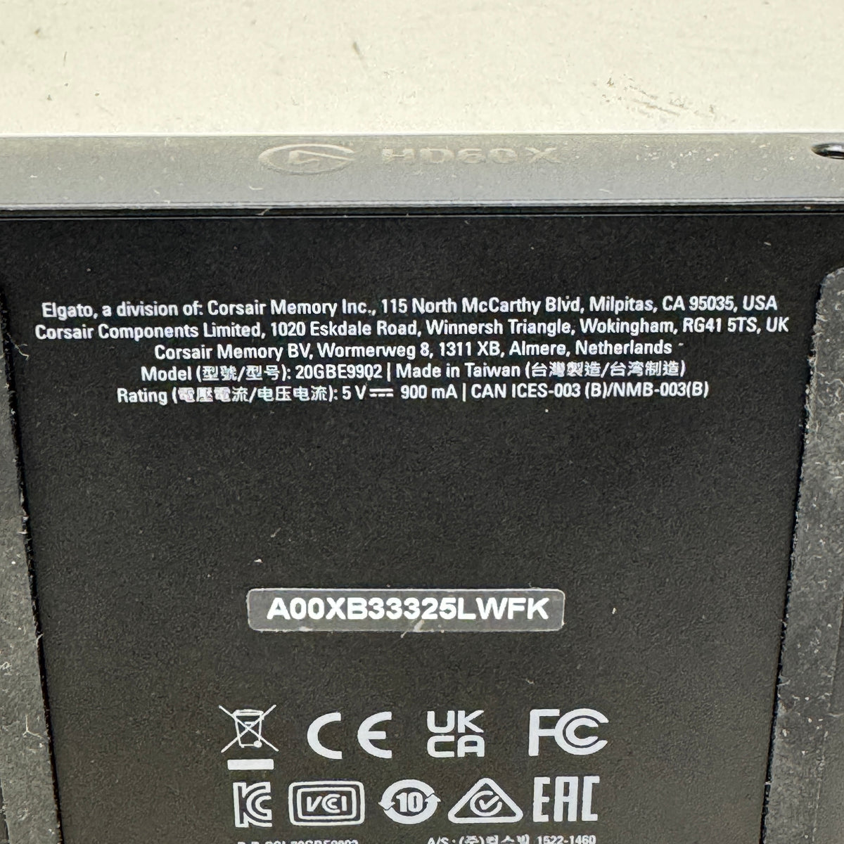 Elgato HD60X External Video Capture Card 20GBE9902