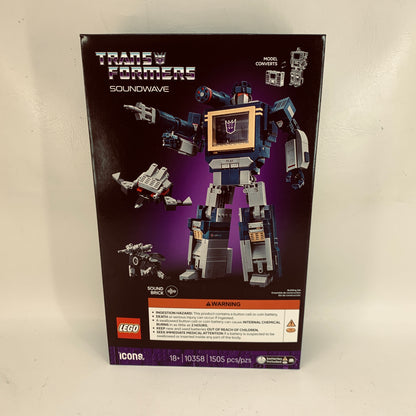 LEGO Icons Transformers Soundwave 10358 18+ Complete Set 1505 pcs