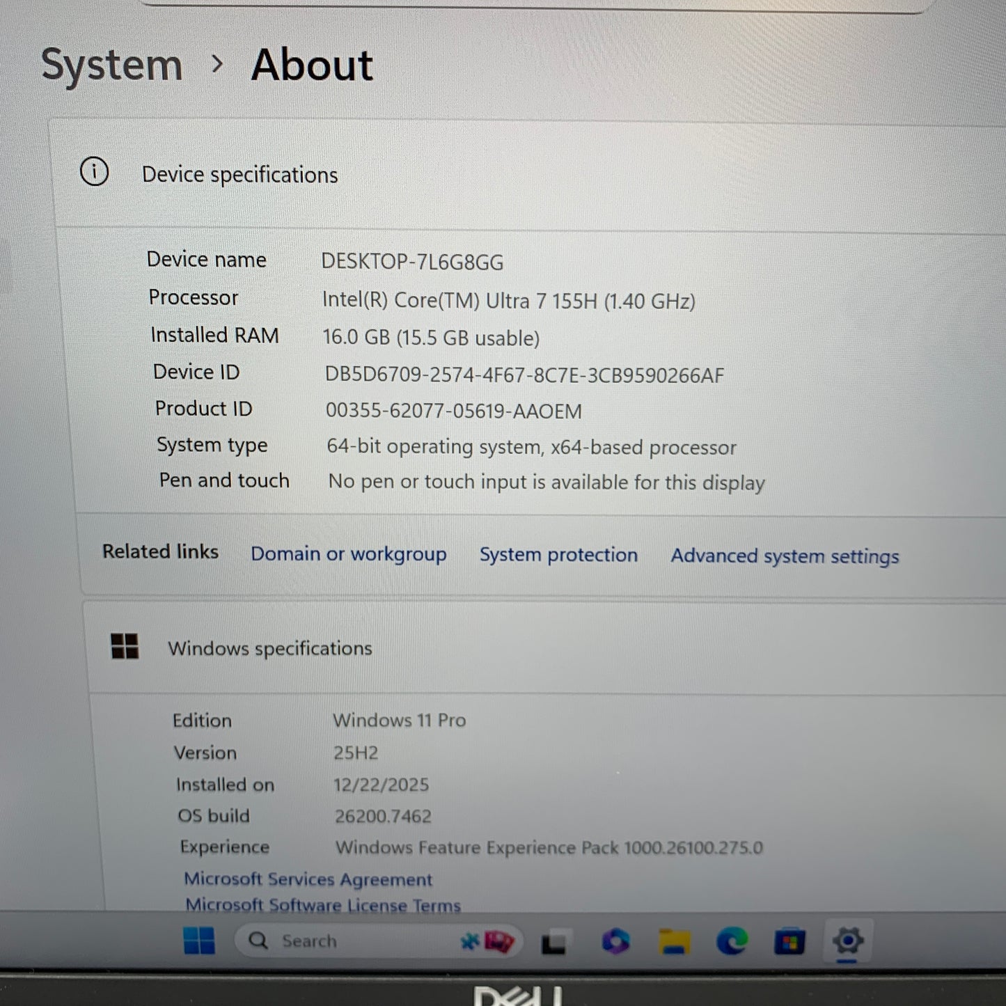 Dell Precision 3490 14" Core Ultra 7 155H 1.4GHz 16GB RAM 256GB SSD